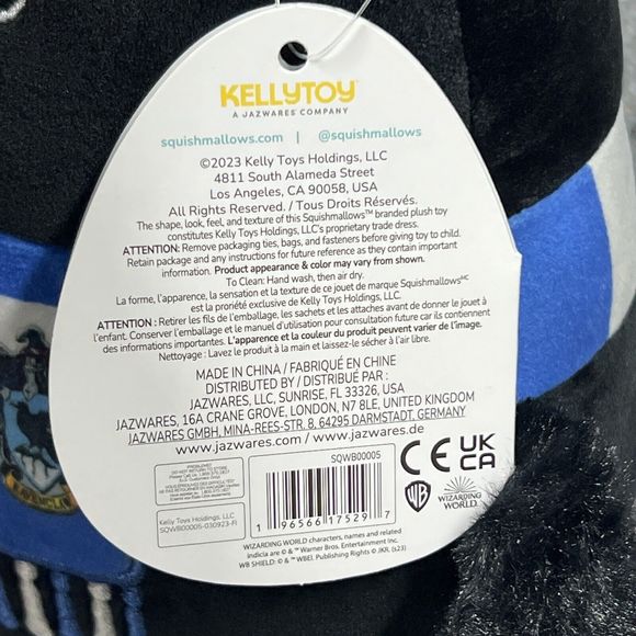 Squishmallows Harry Potter Hogwarts House Mascot RAVENCLAW RAVEN‎ 8" Plush NWT - Picture 10 of 15
